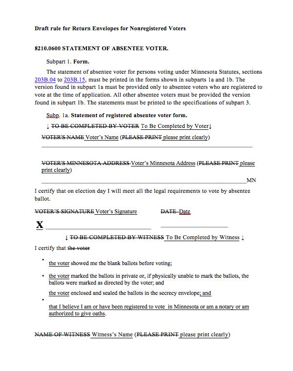 Sample of legal text with markup for changes.