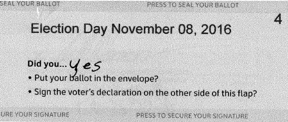 A checklist with "Yes" written next to the introductory "Did you.." question.