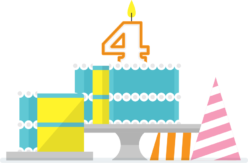 Birthday cake for our 4th birthday