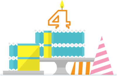Birthday cake for our 4th birthday