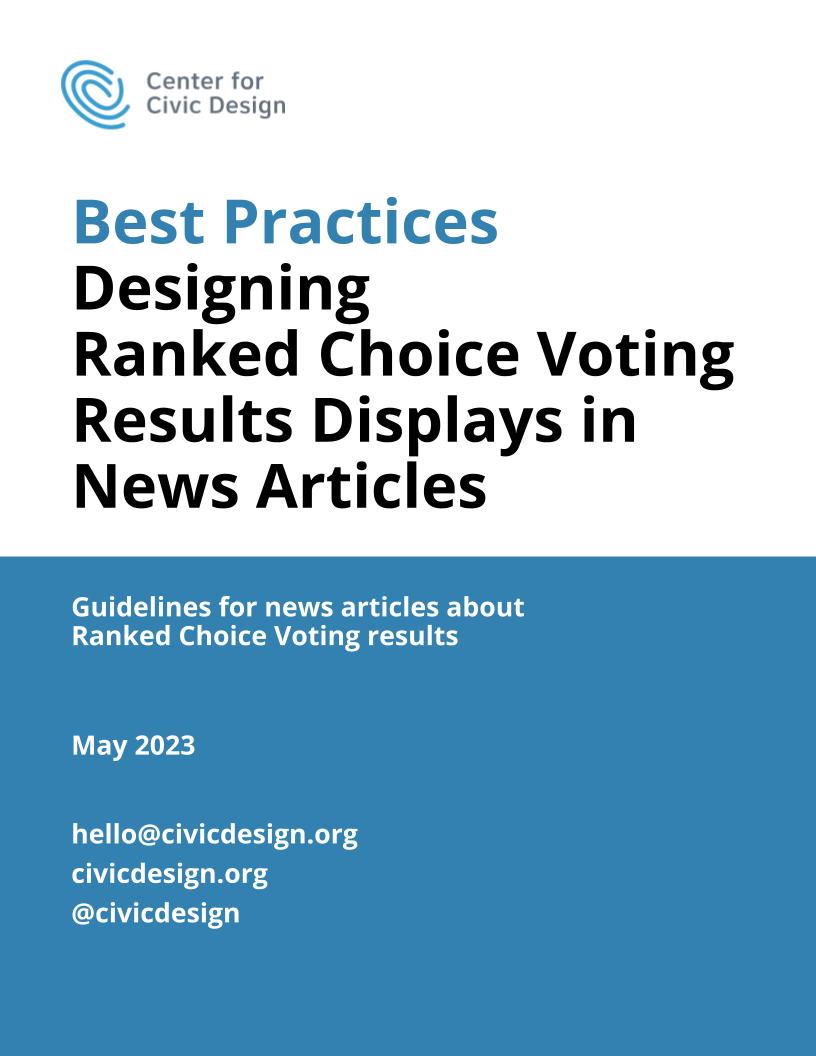 Cover RCV Best Practices News Article Results Displays