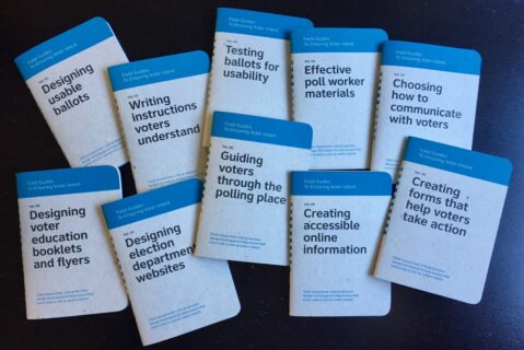 Image of several printed Field Guides printed out