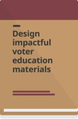 Design impactful voter education materials bookcover