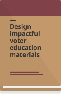 Design impactful voter education materials bookcover