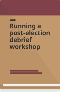 Running a post-election debrief workshop bookcover