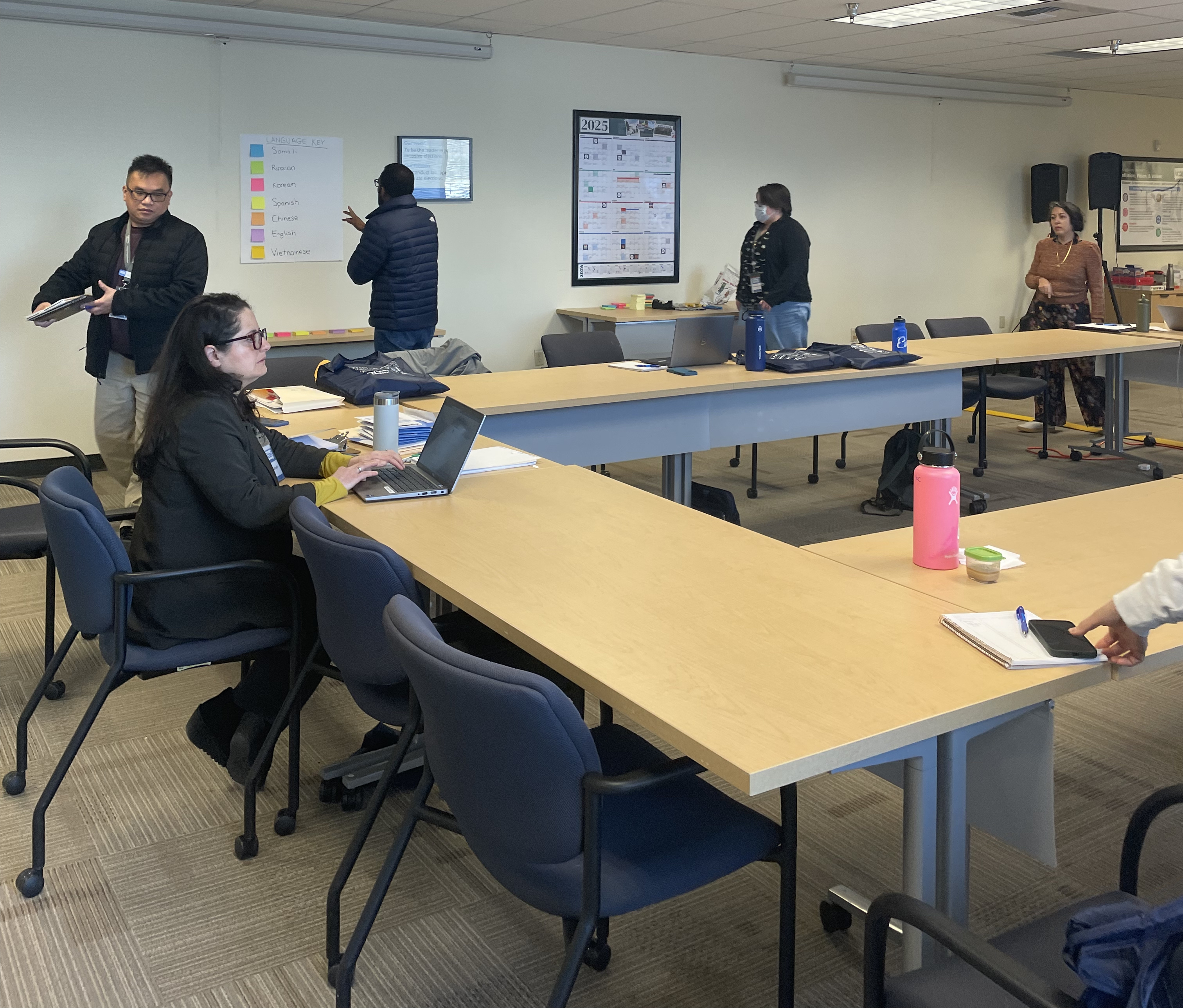 moderators and KCE language access team during the cross-language synthesis day